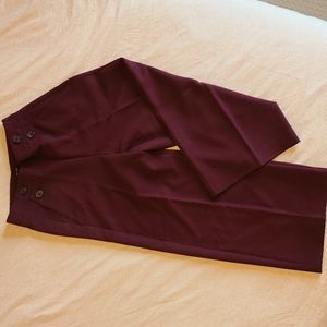 RW & CO size 0, wide-leg, high-rise, cropped pants, plum